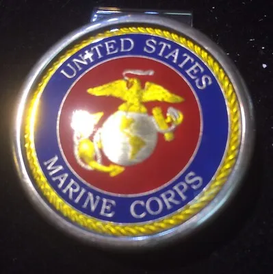 Money Clip United States Marine Corps Round Marine Seal Center Eagle  Gift • $270