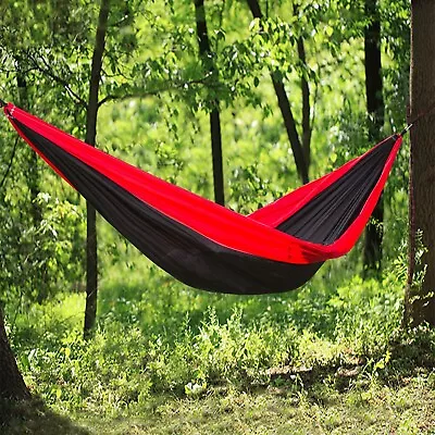 Portable Nylon Hammock Outdoor Camping Parachute Hamac Hanging Chair Tree Bed • £9.35