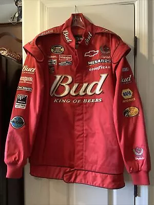 NASCAR Chase Authentic  DALE EARNHARDT JR BUDWEISER FIRE SUIT STYLE Jacket  XL • $129.95