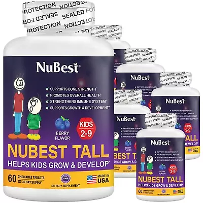 NuBest Tall Kids Helps Kids Grow For Age 2 To 9 60 Chewable Tablets - Pack 6 • $200