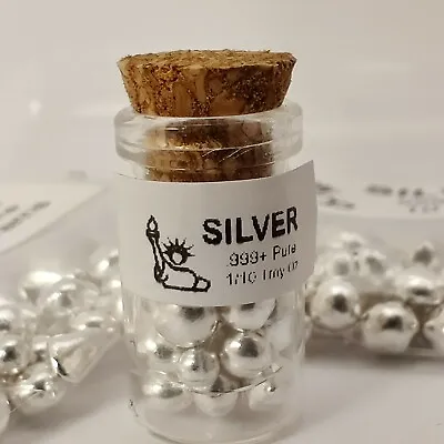 Vial Of Silver Shot .999+ Pure Silver RCM Brilliant • $6.23