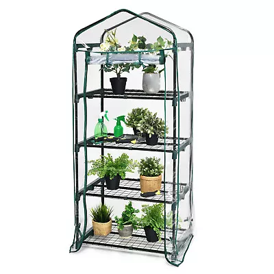 28  X 19  X 63  Mini Greenhouse 4 Tier Walk-in Garden Warm House With PVC Cover • $59.99