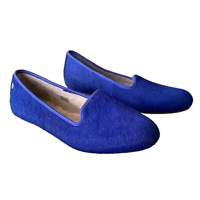 NWT RARE UGG Alloway Purple Blue Calf Hair Loafers In Ink Blot - 7 • $89