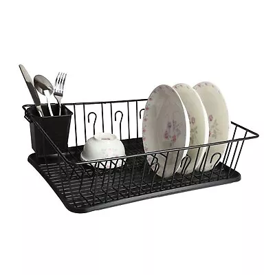 Mega Chef Dish Rack With 14 Plate Positioners And A Detachable Utensil Holder... • $17.59