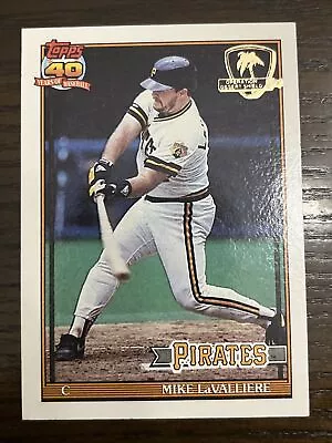 1991 Topps Desert Shield #665 Mike LaValliere NRMT Condition Pittsburgh Pirates • $5