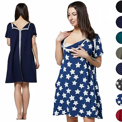 £24 • Buy Happy Mama Women's Labor Delivery Hospital Gown Breastfeeding Maternity 1028