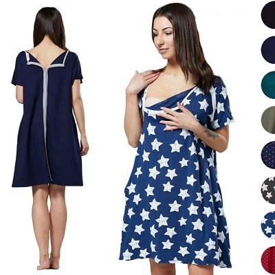 £24 • Buy Happy Mama Women's Labor Delivery Hospital Gown Breastfeeding Maternity 1028