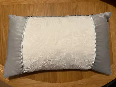 Julian Charles Paisley Cream & Silver Luxury Jacquard Boudoir Cushion 30cmx50cm • £5