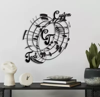 Personalized Music Metal Wall Art And Decor Custom Music Notes Gift Gift • $43.19