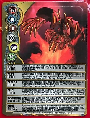 Bakugan Wings Of Fire - Gate Card - EU International Multi Language - BA1335 • $8