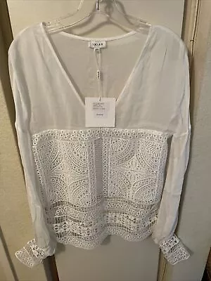 Ixiah White Chiffon Liberty Top  Lace Blouse Sz Usa 6 • $145.59