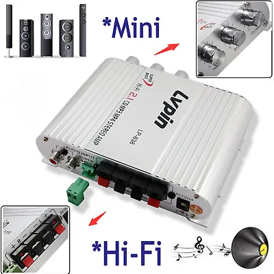 200W 12V Lvpin Mini Hi-Fi 2.1 Stereo Amplifier Radio MP3 For Car Motorcycle Home • $16.79