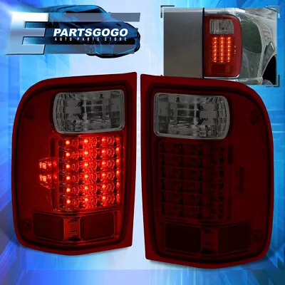 For 01-11 Ford Ranger Pickup LED Tail Lights Brake Lamps Left+Right Red Smoked • $73.99