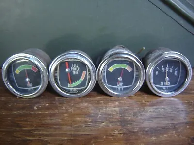 Vtg Lot ~ 4 Mercury Kiekhaefer Marine Boat Mercruiser Quicksilver Dash Gauge Set • $59.44