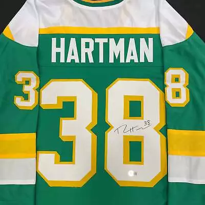 Ryan Hartman Autographed Green Pro-Style Jersey Minnesota Wild Signed Beckett • $129.99