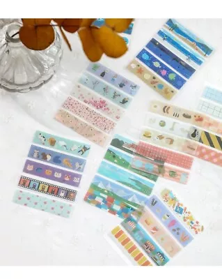 $2.69 • Buy NEW4pcs Stickers Tape Paper Lover Stationery Bullet Journal Japanese Diary Gift 