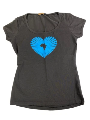 £11.53 • Buy Electric Zulu Women's South Africa Gray Country Outline Graphic Tee Size Large L