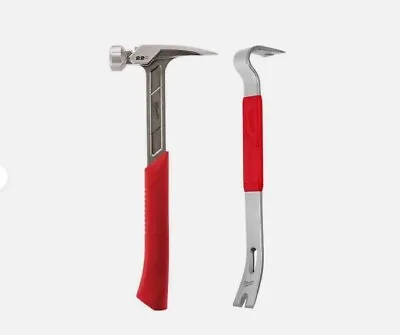 NEW Milwaukee 22 Oz. Milled Face Framing Hammer With 15 In. Pry Bar Grip Handle • $43.99