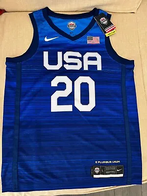 £39.99 • Buy Nike 2020 Team USA National Basketball Jersey Blue CQ0081-451 Men's Large BNEW