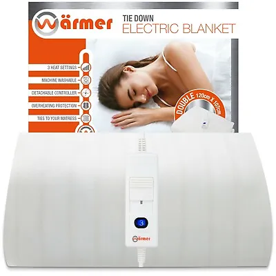 £26.99 • Buy Wärmer Electric Blanket 3 Heat Settings Machine Washable Single/Double/King Size