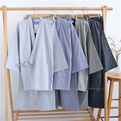 2020 Men Kimono Man Japanese T Yukata Robe Pajamas Furniture Clothing • £60.19