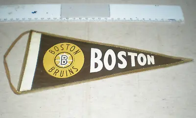 Vintage Pennant * Boston Bruins * Rare !!! Hockey - NHL 10 Cm X 25 Cm • $24