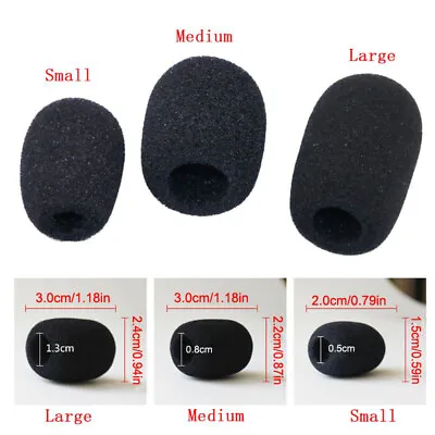 10PC Microphone Windscreen Sponge Cover Headset Mic Foam Cover Cap For Gooseneck • $2.75