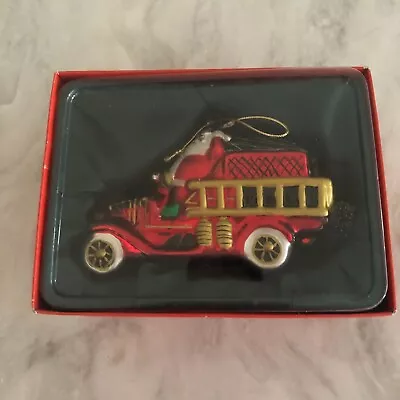 Department 56 Large Fire Truck With Santa And Dalmatian Ornament- FREE SHIPPING • $29.99