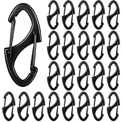 24 Pieces Small Metal Snap Hook Dual Wire Gate Clip Interlocking Keychain Clip • $12.73