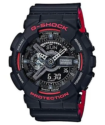 Casio Men's G-Shock Black Rubber Quartz Watch GA-110HR-1ADR • $81.99