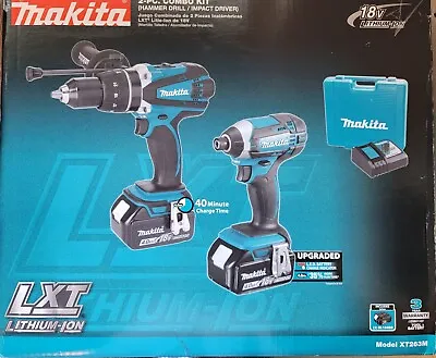 Makita XT263M 18-Volt 4.0Ah 2-Tool Impact Driver And Drill Driver Combo Kit • $300
