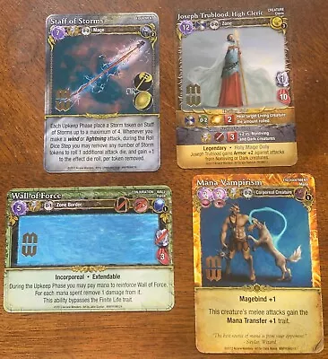 Mage Wars Promo 4 Cards Foil MW! • $10.99