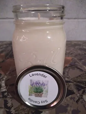 Lavender | Strong Scented | Soy Candle | 16 Oz. Jar • $16.99