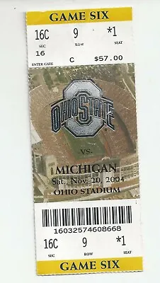 2004 Michigan Vs Ohio State State Original  Football Ticket Stub  • $9.99
