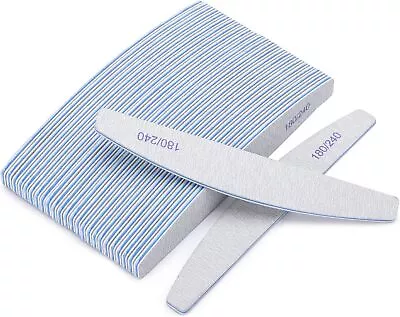 25 Pieces 180/240 Grit Nail Files For Natural Nails Grit Blue  • $14.27