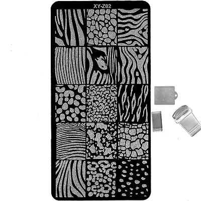 £4.99 • Buy Nail Art Transfer Plates For Stamping Designs Floral Animal Nail Stamping Jelly