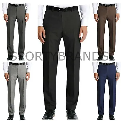 Mens Formal Trousers Smart Business Dress Office Work Trousers Pants Bottoms  • £13.39