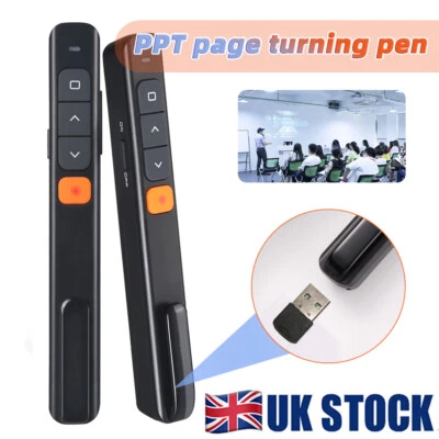 2.4GHz PPT Powerpoint Clicker Laser Pointer Presenter Remote For Mac Laptop UK • £11.89