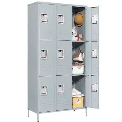 Metal Lockers Storage Cabinet 3/6/9 Doors Steel Locker For School Gym Hotel Home • $339.98