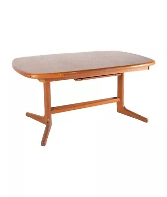 Dyrlund Style Mid Century Teak Hidden Leaf Dining Table • $2795