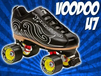 Labeda Voodoo U7 Roller Skates Midnight Black - Mens Size 7.5 (Womens 8.5) • $80