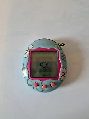 Bandai Tamagotchi Connection V2 2004 Baby Blue Flowers Fully Working Tested  • £49.99