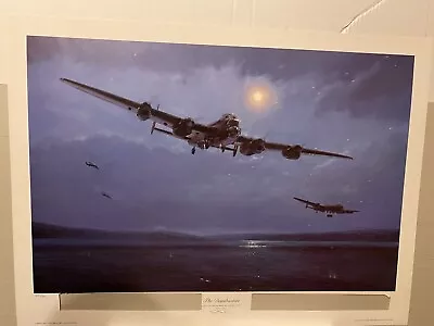 The Dambusters Aviation Art Print Guy Gibson 617 Squadron Lancaster Bomber DAMAG • £25