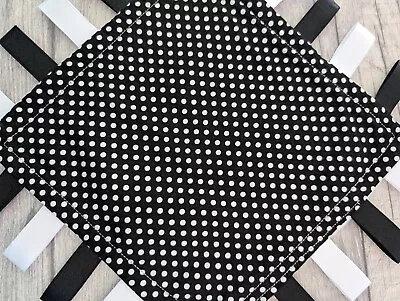Taggy Blanket 8  Polka Dot Blanket Baby Gift Baby Accessories Clothes Tag • £5