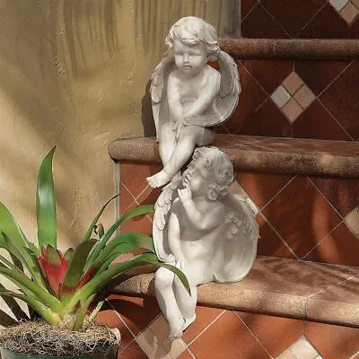 Katlot Angels Of Meditation And Contemplation Sitting Cherub Sculptures • £97.27