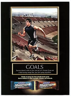 2006 Snickers Marathon Energy Bar Print Ad Goals Athlete Running Bleacher Steps • $11.50