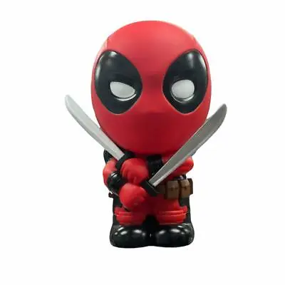 Marvel Deadpool With Swords PVC Figure Chibi Coin Bank Piggy Bank • $29.95