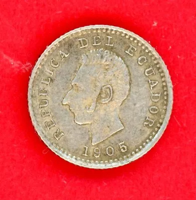 Ecuador  1/2  Decimo  1905  Km 55.1  Vf+. • $9.50