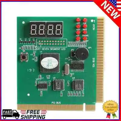 4-Digit PC Analyzer Computer Diagnostic Post Card Motherboard Tester For ISA PCI • $7.97