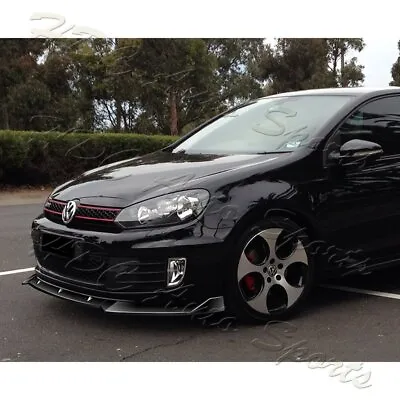 For 10-13 VW Golf MK6 GTI Painted Black Front Bumper Body Splitter Spoiler Lip • $58.99